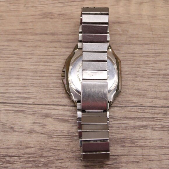 Vintage Jules Racine Watch Womens Silver Tone Stainless Steel Swiss Made 60's - Picture 9 of 12